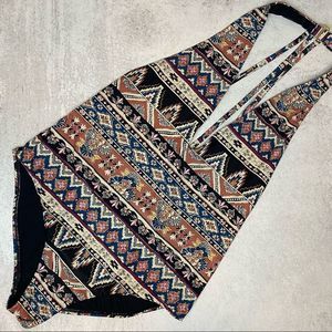 Billabong Boho Tribal Open back One Piece swimsuit